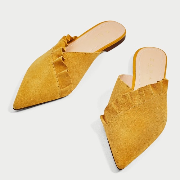 mustard slingback shoes